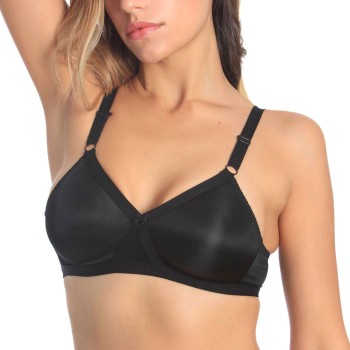 sassa BH Cross Back Soft Bra Sort polyester C 95 Dame