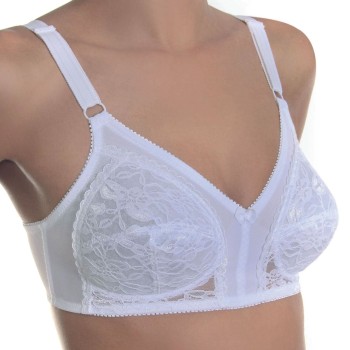 sassa BH Padded Soft Bra With Lace Hvid polyamid B 95 Dame