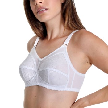 sassa BH Shiny Jacquard Soft Bra Full Cup Hvid D 110 Dame