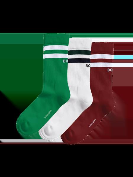 Björn Borg Classic Crew Socks 3-pack Grøn, 36-40