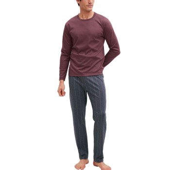 Calida Relax Streamline Long Pyjama Rød/Grå bomuld X-Large Herre