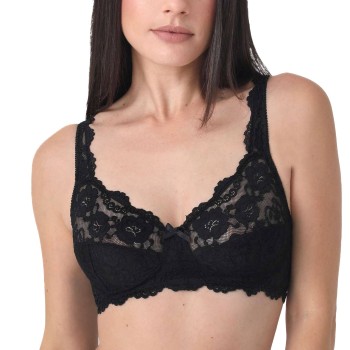 sassa BH Classic Lace Soft Bra Sort polyamid C100 Dame
