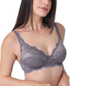 sassa BH Classic Lace Soft Bra Grå polyamid C 90 Dame