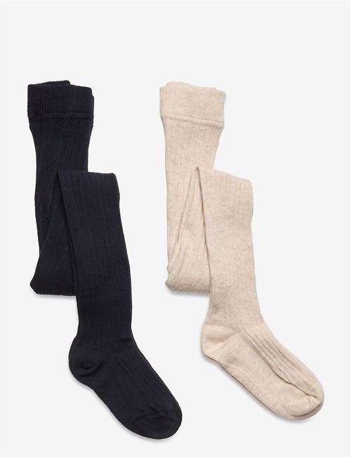 Minymo | Stocking - Solid Rib 2-Pack | 116\122