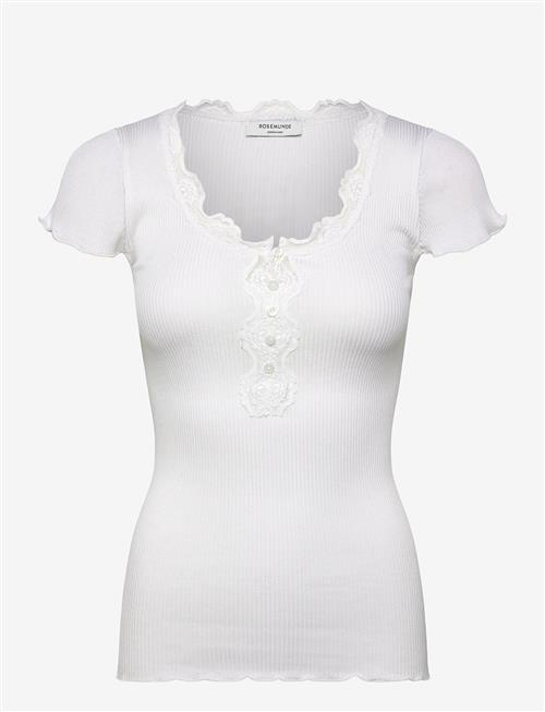 Rosemunde | Rwbeatha Silk Capsleeve Button T-Shirt | L