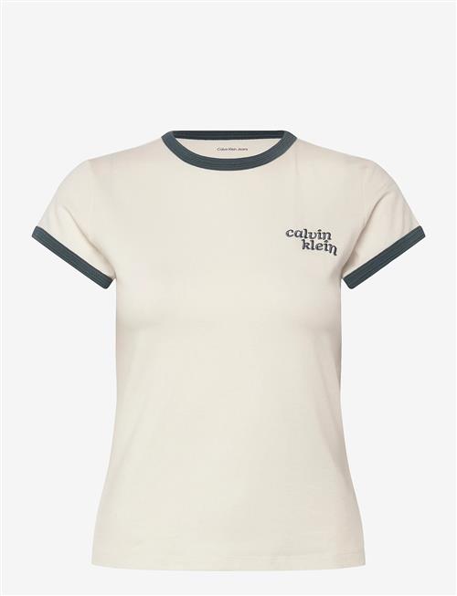 Calvin Klein Jeans | Ss Slim Logo Ringer Tee | XXS