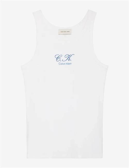 Calvin Klein Jeans | Sl Contour Rib Logo Initial Tank | XXS
