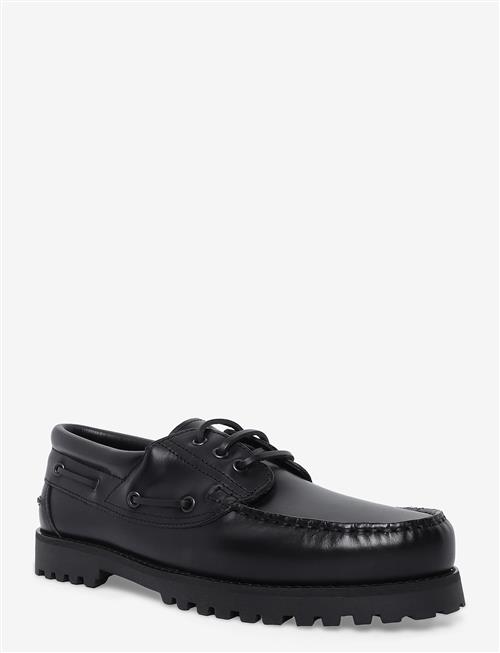 Garment Project | Ollie Boat Shoe - Black Leather | 44