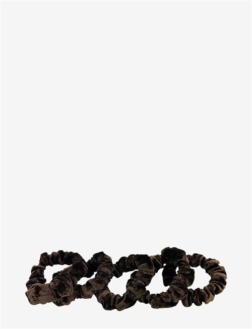 Pipol's Bazaar | Velvet Scrunchy 5 Pcs Brown | ONE SIZE
