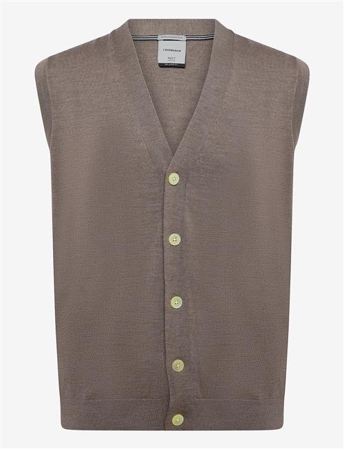 Lindbergh Black | 100  Merino Botton Through Vest | L