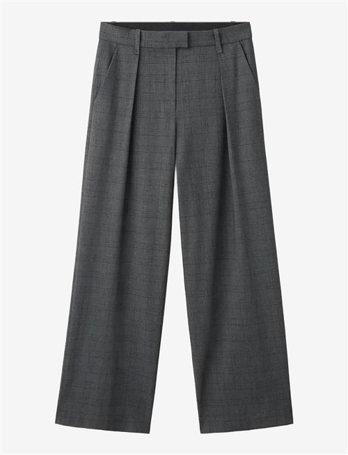 Mango | Pleated Check-Print Suit Trousers | 36