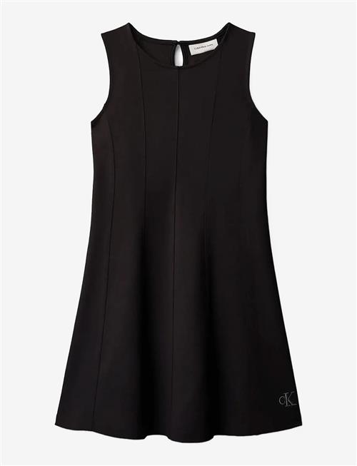 Calvin Klein | Seamed Punto Panel Slvs Dress | 140