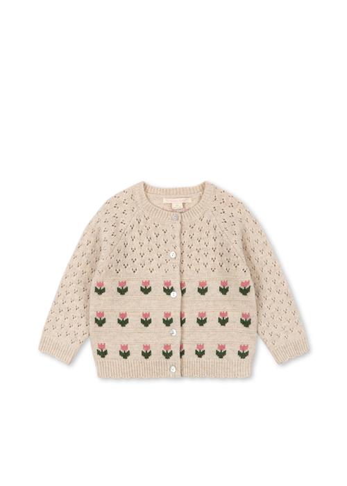 Konges Sløjd Belle Cardigan Cream And Tulips  Cream And Tulips-6Y  Hvid  6 år  Piger