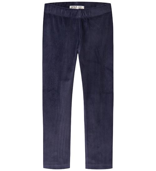 Name It Leggings - Fløjlsvelour - NmfVeloa - Evening Blue