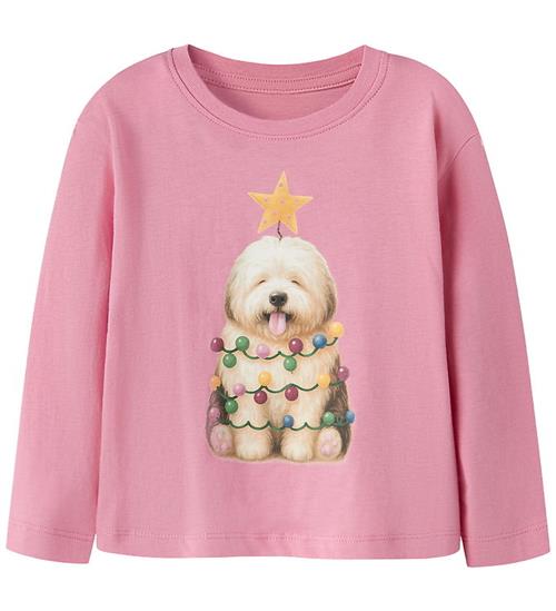 Name It Bluse - NmfVosmas - Wild Rose/Xmas Dog