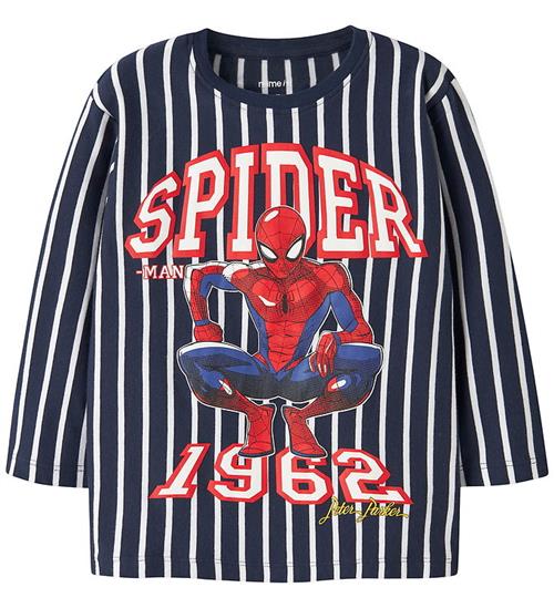 Se Name It Bluse - NmmOnce - Spiderman - Navy Blazer hos KidsWorld
