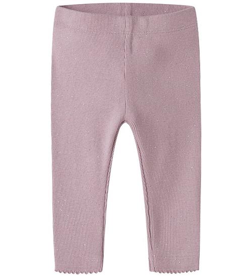Name It Leggings - Rib - Mauve Shadows
