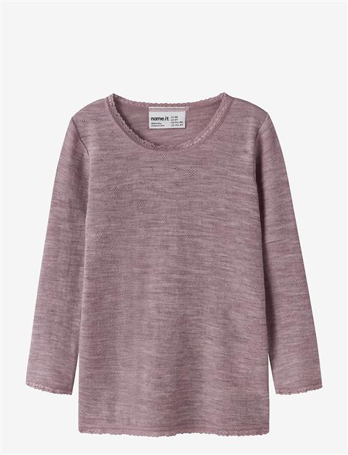 name it | Nmfwang Wool Needle Ls Top Solid Noos | 110