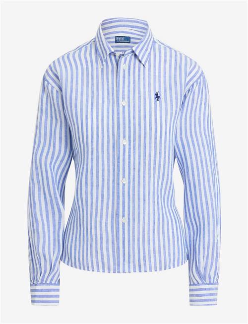 Polo Ralph Lauren | Wide Cropped Gingham Linen Shirt | XL
