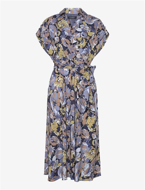 Lauren Ralph Lauren | Floral Belted Crepe Dress | 32