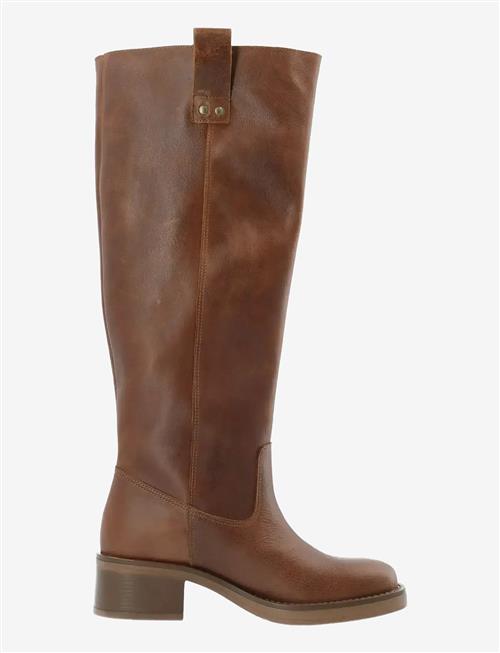 Se Bianco | Biamary Knee High Pull On Boot Pull Up Leather | 38 hos Booztlet