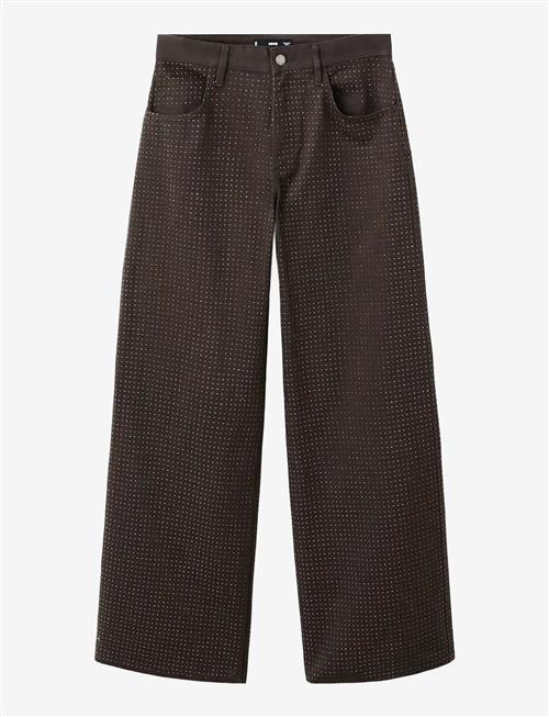 Mango | Wide Leg Jeans With Rhinestones | 36