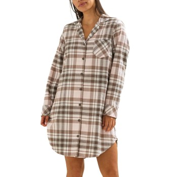 Trofé Trofe Flannel Nightdress Brun bomuld Large Dame