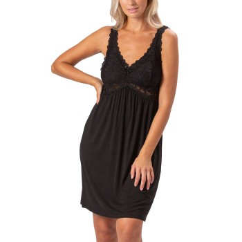 Trofé Trofe Lace Nightdress Sort viskose X-Large Dame