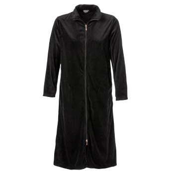 Trofé Trofe Velvet Zip Robe Sort polyester Large Dame