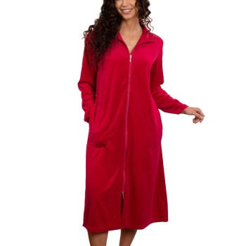 Trofé Trofe Velvet Zip Robe Rosa polyester Large Dame