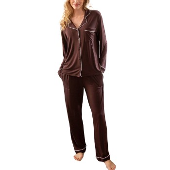 Trofé Trofe Viscose Pyjamas Brun viskose XX-Large Dame