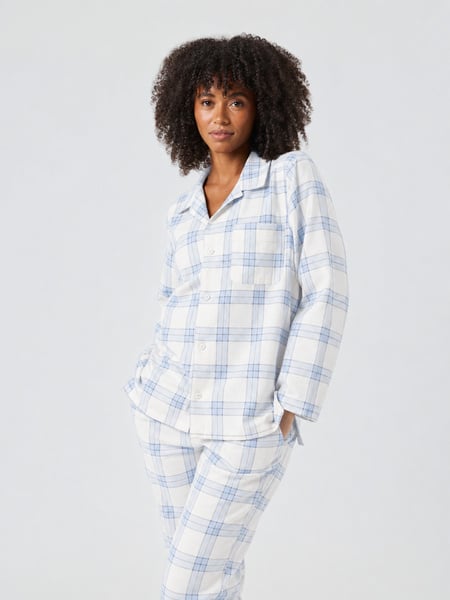 Björn Borg Core Flannel Pyjama Shirt Marineblå, S