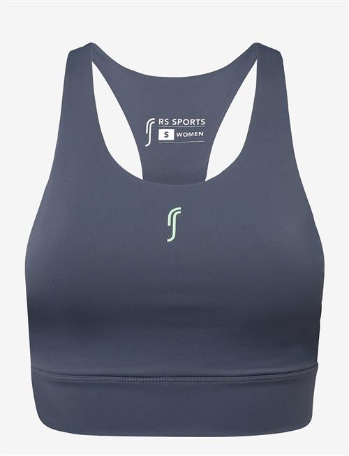 RS Sports | Women's Stretch Tech Sports Bra Logo (Deep Grey/Ace Yellow,Xl,St) | M