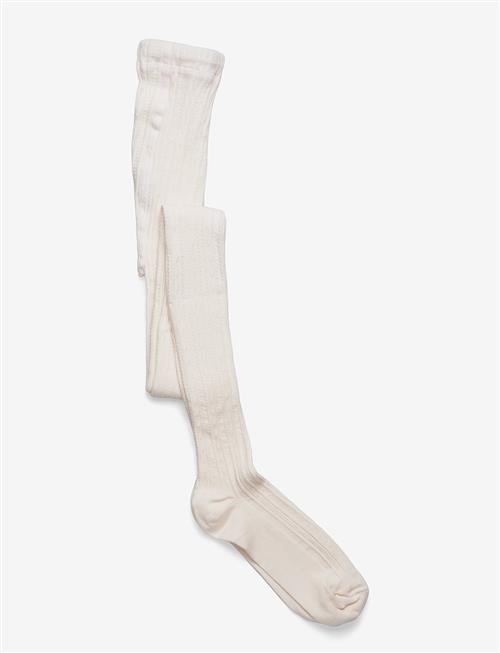 Geggamoja | Cable Knitted Stockings Offwhite | 146-152
