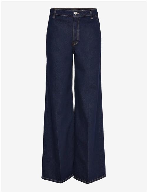 Mango | High-Rise Wide Leg Rinse-Wash Jeans | 36