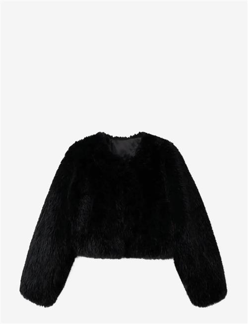 Mango | Faux-Fur Cropped Jacket | M