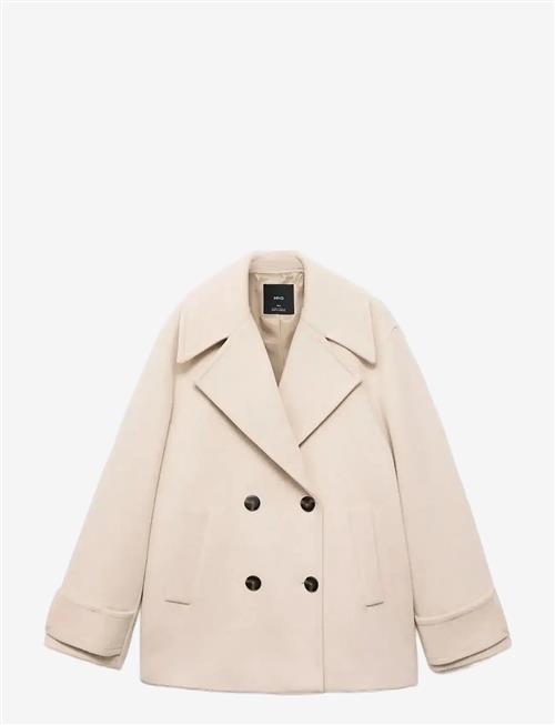 Mango | Double-Breasted Wool-Blend Coat | L