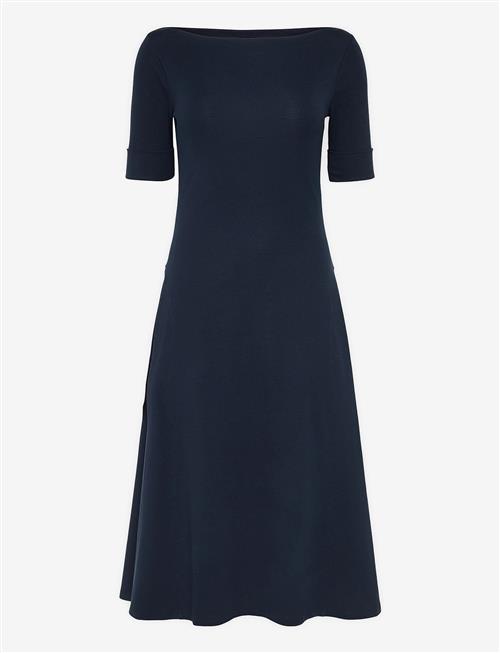 Lauren Ralph Lauren | Rib-Knit Stretch Cotton Midi Dress | L