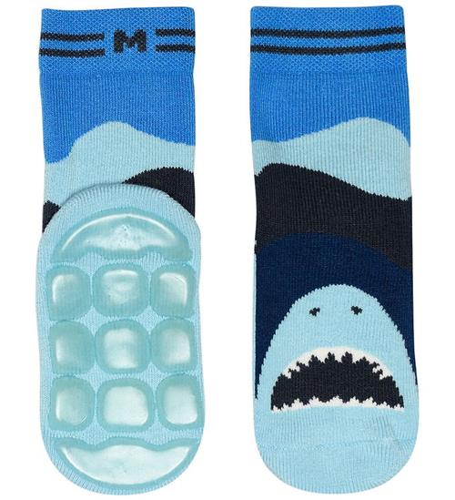 Melton Strømper - Anti-Slip - Shark - Navy Ink