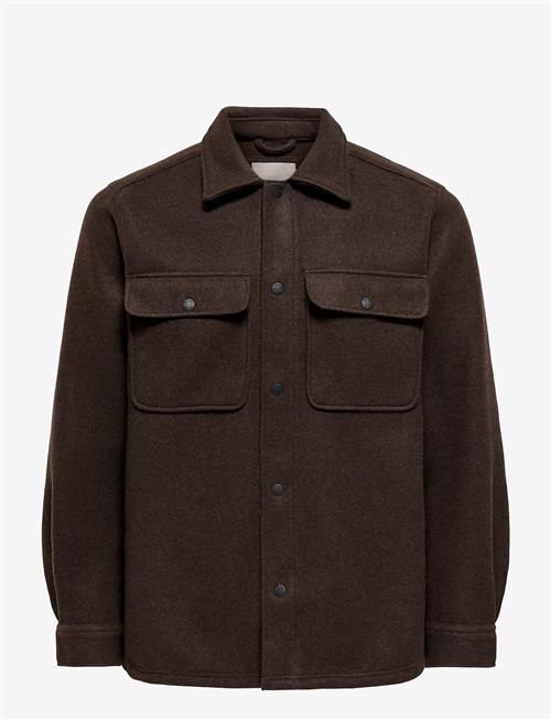 ONLY & SONS | Onsash Ovr Woolen Look Pkt Ls Shirt Noos | XL
