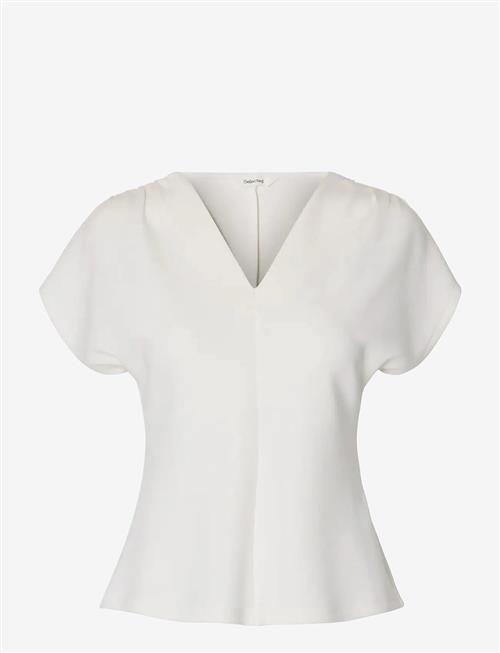 Selected | Slftenny Ss V-Neck Gathered Top Noos | XL