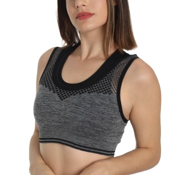 sassa BH Breathable Sports Bra Grå/Sort Small Dame
