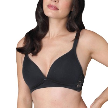 sassa BH Natural Experience Soft Bra Sort viskose C 80 Dame