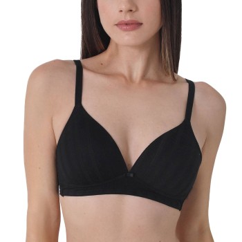sassa BH Natural Stripe Padded Soft Bra Sort viskose B 75 Dame