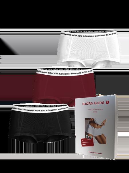 Björn Borg Logo Boxer Shorts 3-pack Sort, XL