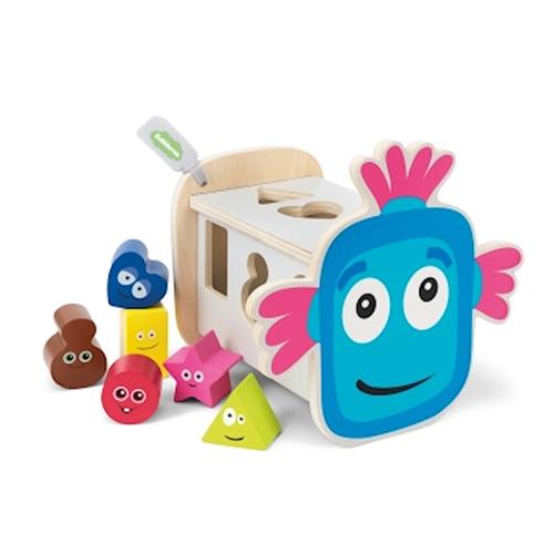 Micki Formsorterer Af Træ  Blue One Size  Blå  One Size 18 M+ unisex