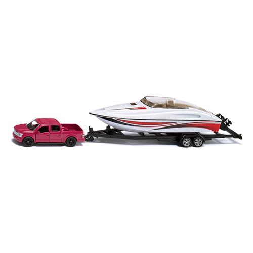 Siku Ford F-150 with Motorboat, 1:55 White One Size  Hvid  One Size 3+ Years unisex