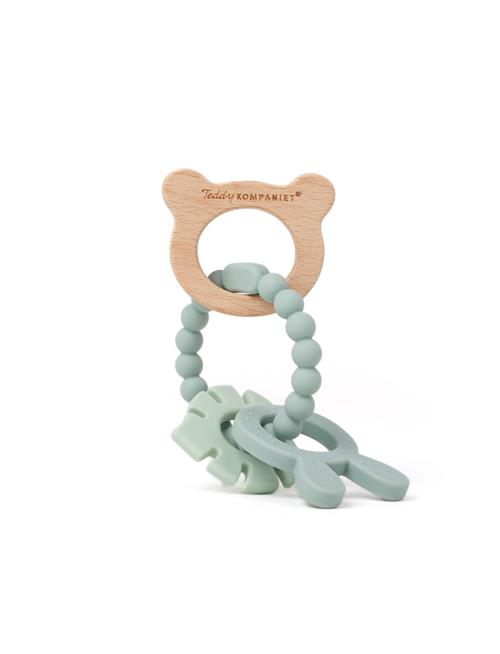 Teddykompaniet Tandringsring I Silikone Og Træ Linden Blossom  Lindblomsgrön One Size  Grøn  One Size  unisex