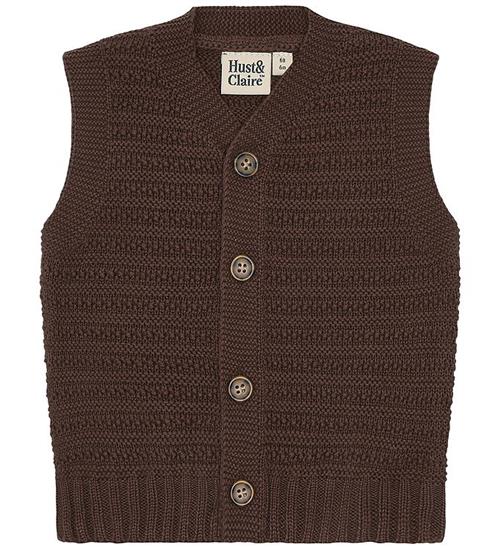 Hust and Claire Vest - Strik - HCPerry - Buttons - Brown Stone