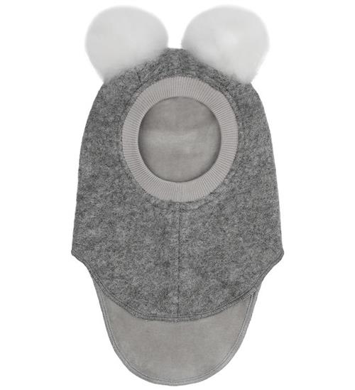 Huttelihut Elefanthue - Uld/Bomuld - 2-lags - Medium Grey Melang